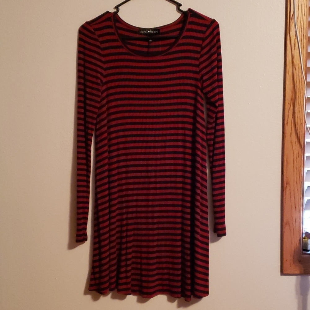 Striped long sleeve dress